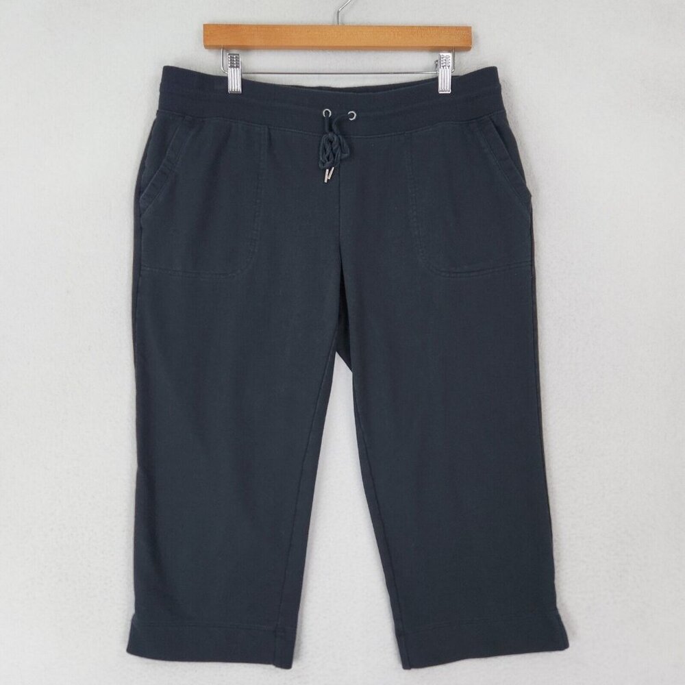 Banana Republic Pants Womens Large Black Pull On Crop Sweatpants Mid Rise Lounge